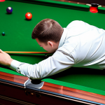 Strategic Billiards Player**

"A professional billiards player, fully clothed in a modest collared shirt and trousers, meticulously aiming a shot at a billiard table, focused expression, surrounded by the green felt and colorful billiard balls, safe for work, appropriate content, perfect anatomy, natural proportions, well-formed hands, professional lighting, family-friendly."

**