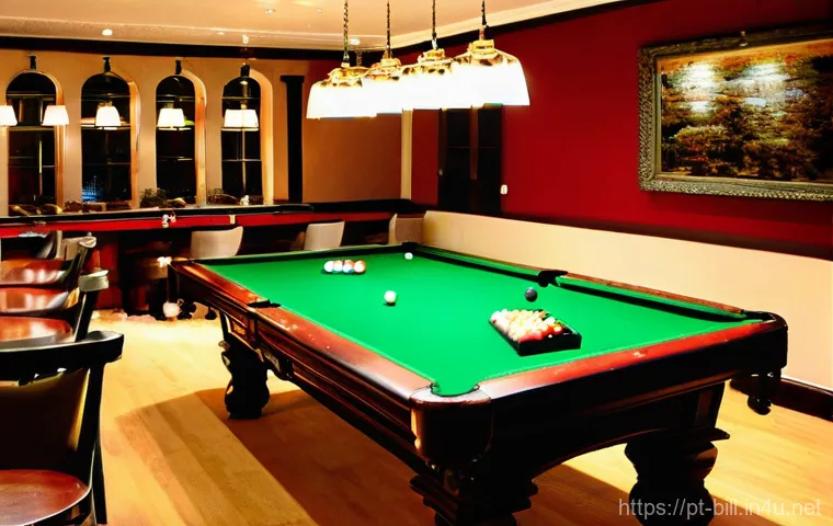 당구 클럽 창업 가이드 - **Prompt 1: A welcoming and vibrant billiards club with diverse patrons.**
"A lively, well-lit b...