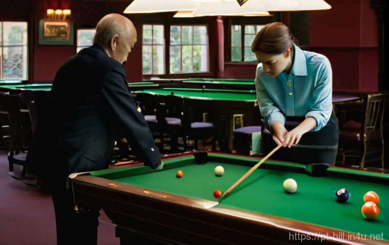 당구 심판 교육 - **Prompt 1: The Vigilant Referee**
    "A male billiards referee, mid-40s, with a serious and focuse...