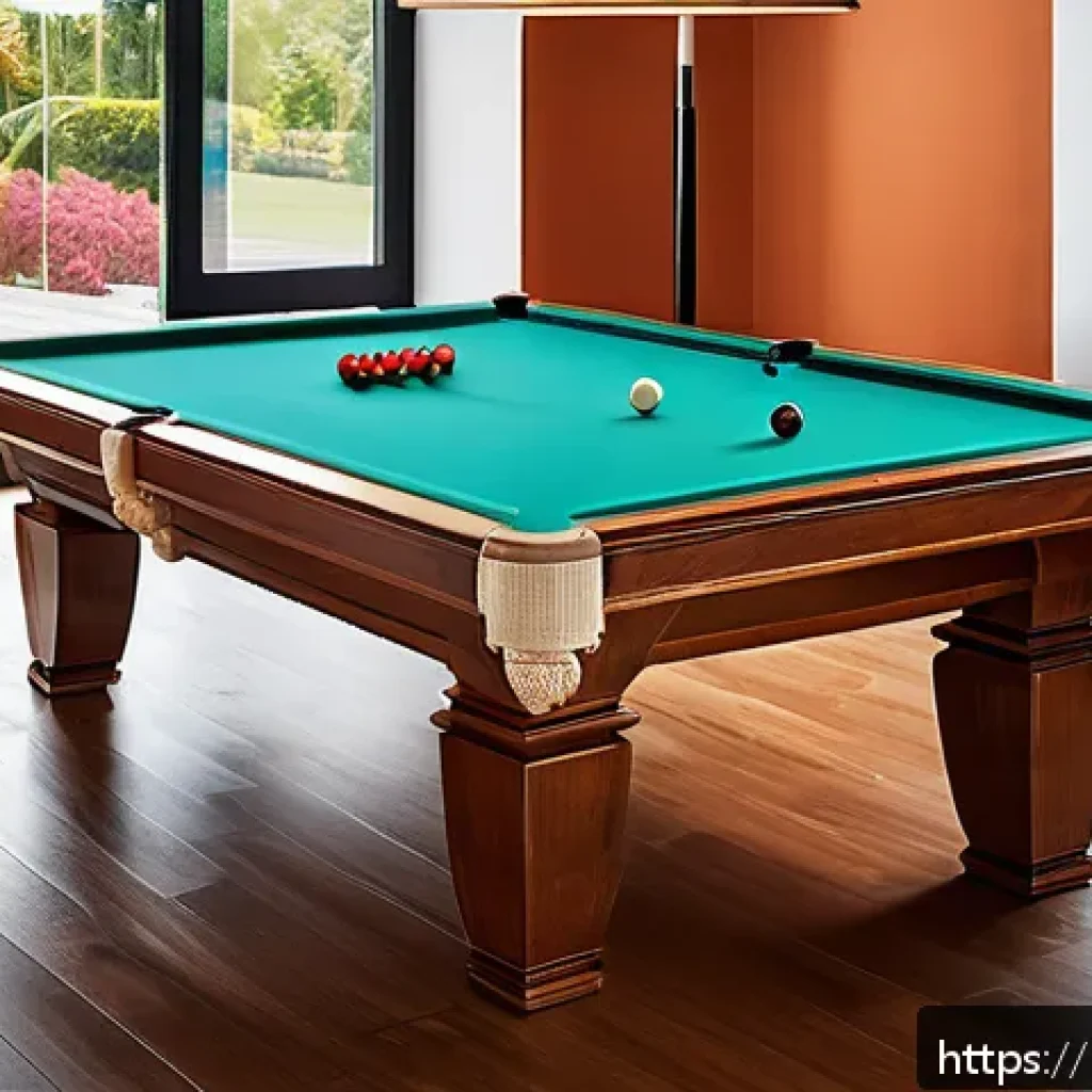 당구 테이블 커버 필요성 - A high-quality snooker table covered with a sleek, waterproof PVC and cotton-lined cover in a modern...